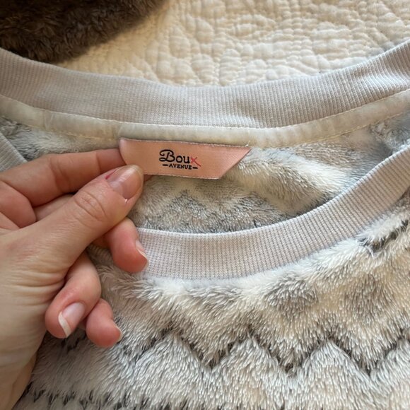 Boux Avenue Cozy Fleece Short and Crewneck Sweater Sleepwear Lounge Set Coord - Picture 6 of 9